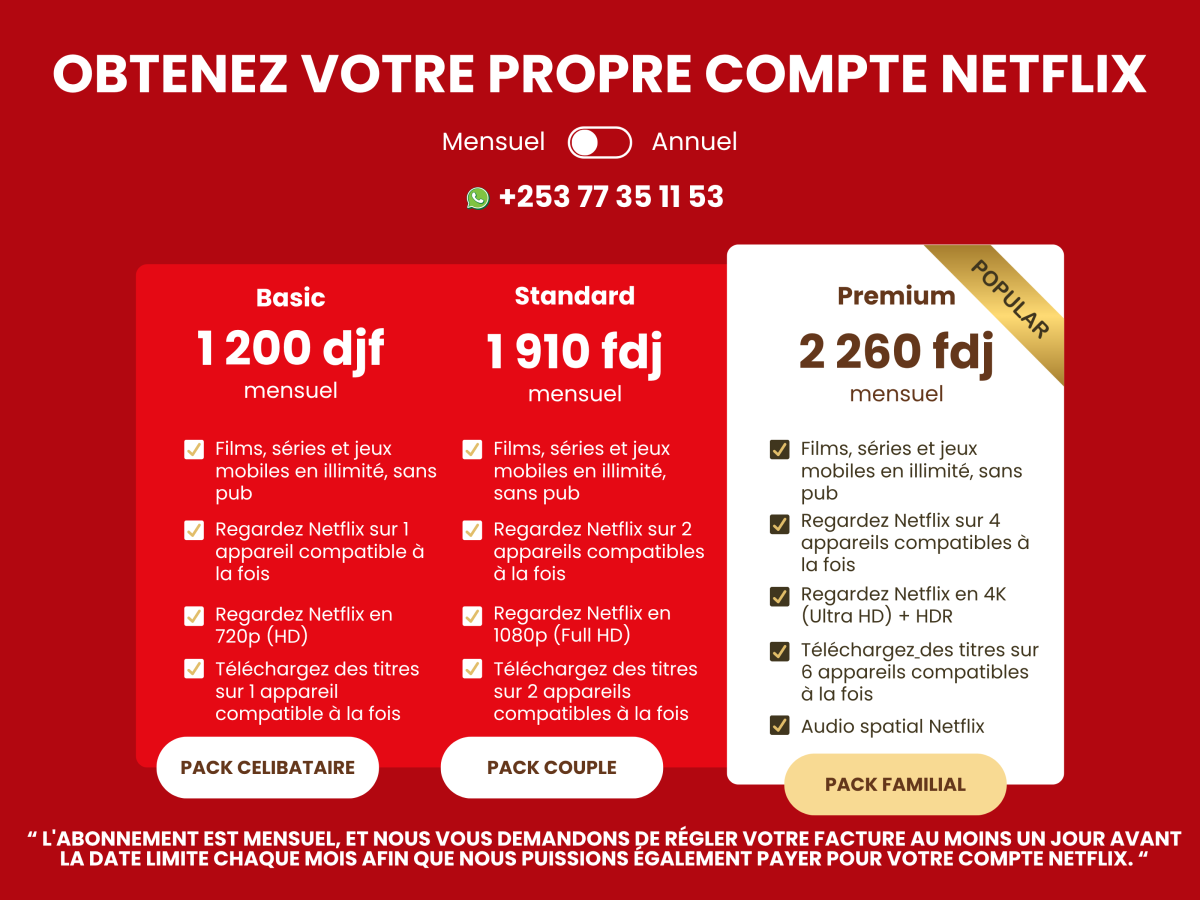Obtenez votre propre compte Netflix