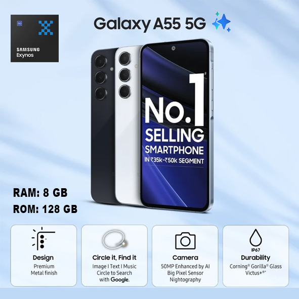 Samsung A55 5G en excellent état - 9 mois d\'utilisation