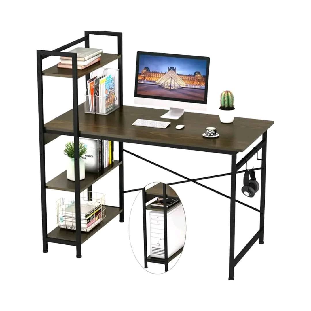 Bureau avec étagères pour étudier chez soi - Livraison disponible