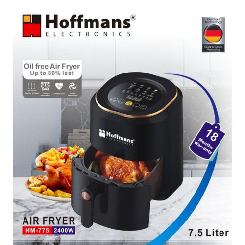 Friteuse à air électrique 7,5 L Hoffmans - Noire