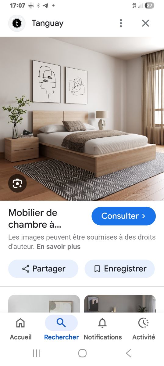 Chambres à coucher dans emballages neufs