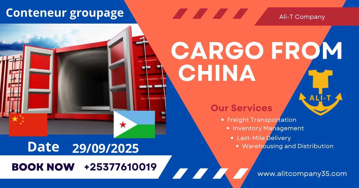 Ligne de fret maritime fiable entre Chine et Djibouti avec Ali T Company