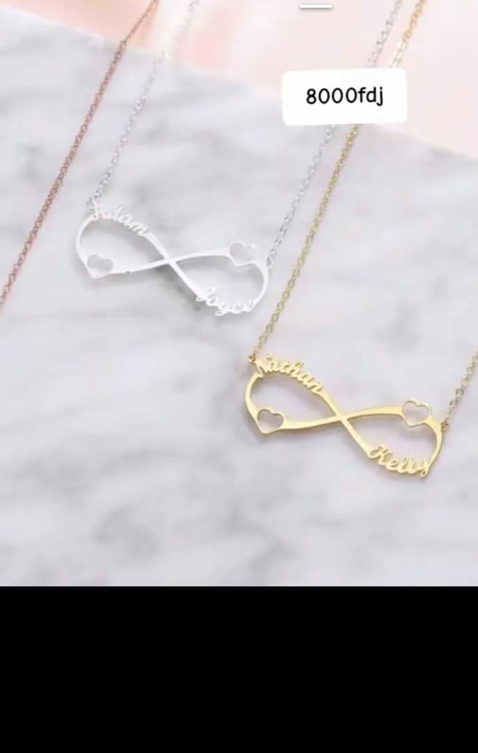 Collier personnalisé en argent 925 – Nom gravé (Or & Argent)