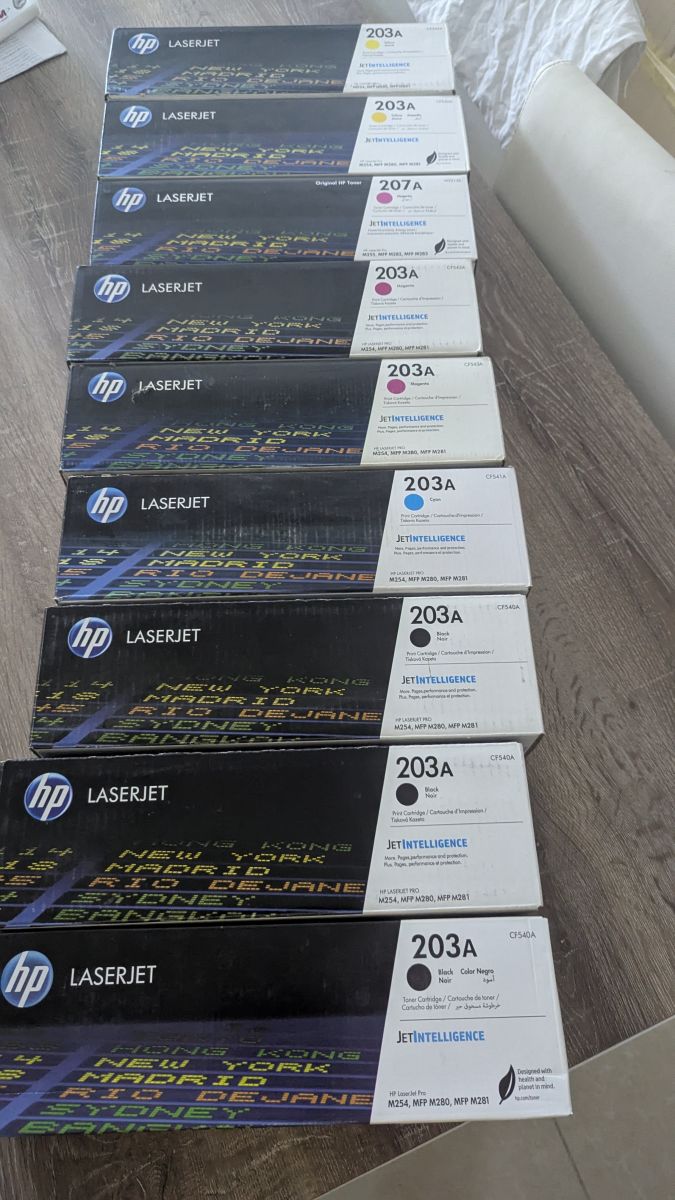 Cartouches HP 203A - Noir, Cyan, Magenta, Jaune - Neuf