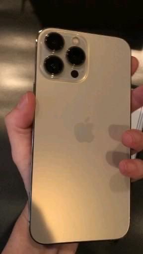 iPhone 13 Pro Max doré, tout neuf, bon état, batterie 83%, coque intégrée