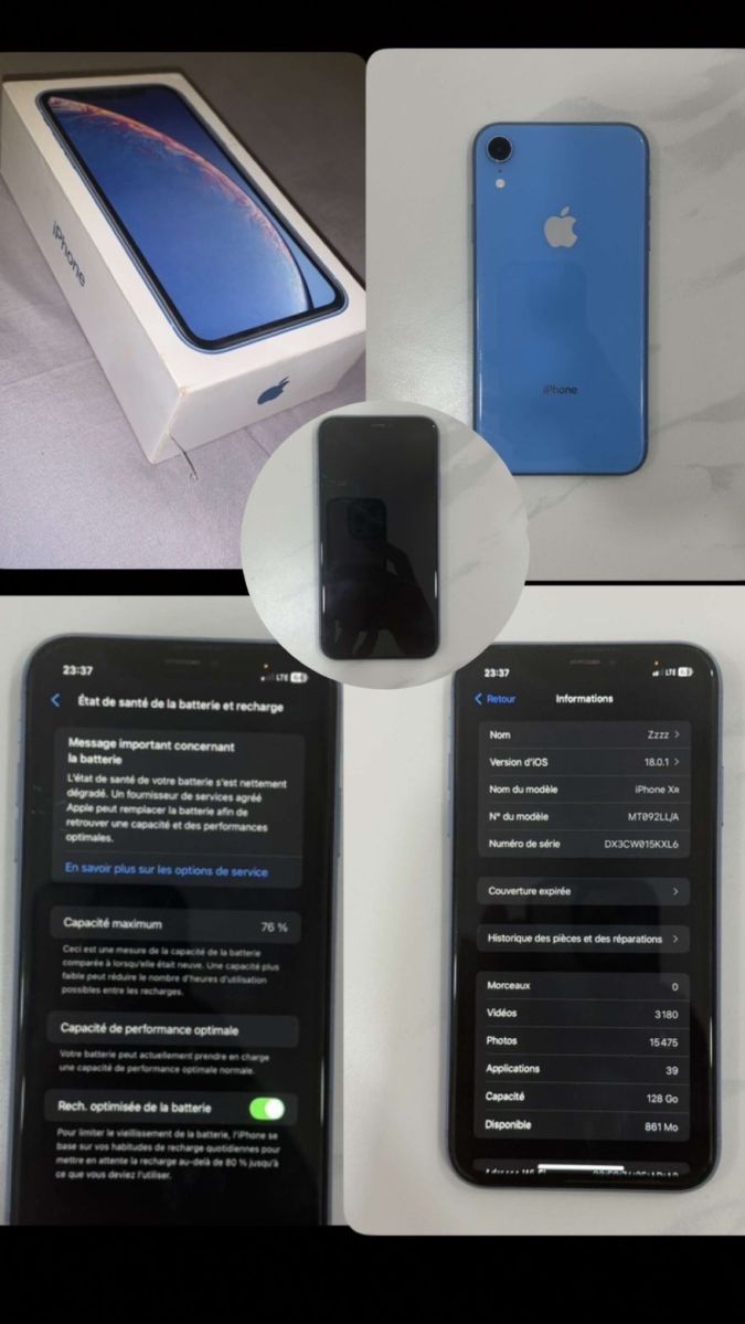 iPhone XR 128 Go Bleu, Excellent état, Débloqué tout opérateur