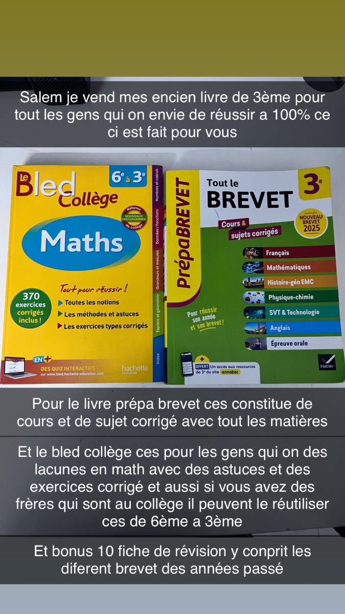 Livres pour préparer le brevet à vendre