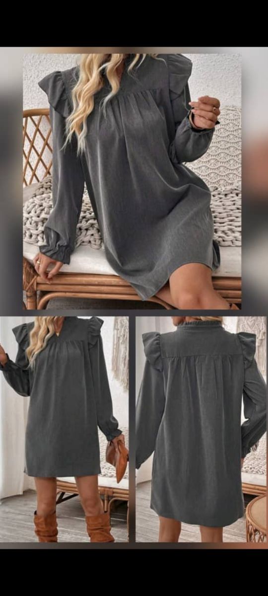 Robe Longue Col V Chic & Décontractée Taille M