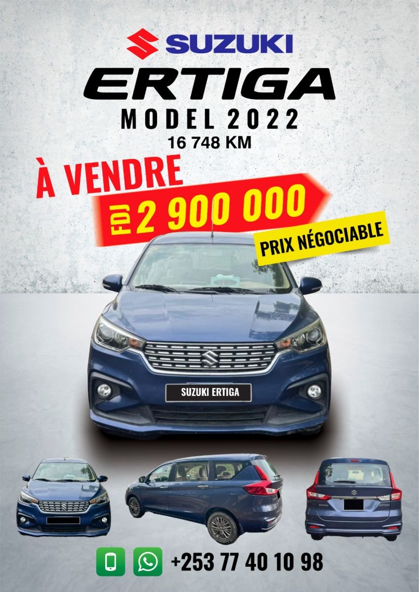 SUZUKI ERTIGA 2022, bleu, bon état
