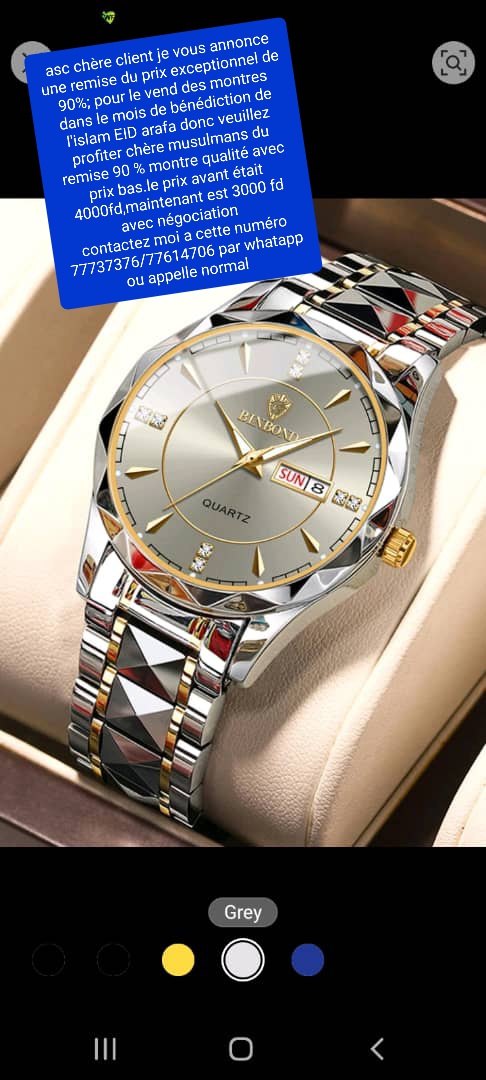 Montres de qualité à prix négociable