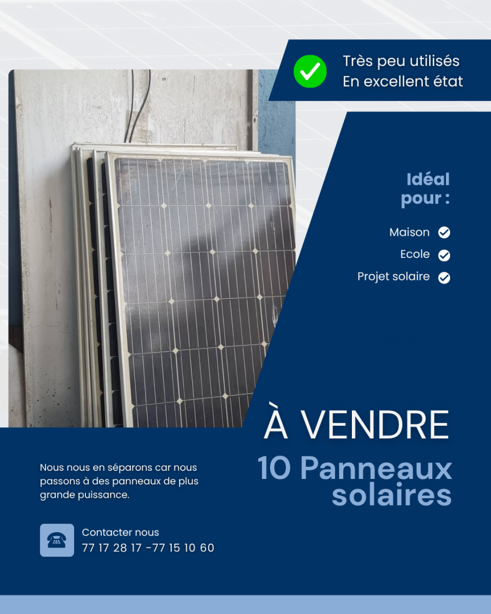 10 panneaux solaires 110W très bon état entretien régulier