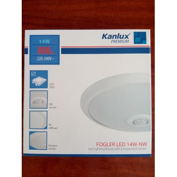 Plafonnier détecteur de mouvement IP20 14W LED Blanc naturel