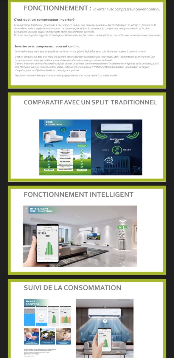 Split Hybride Inverter/Solaire. Sur commande.