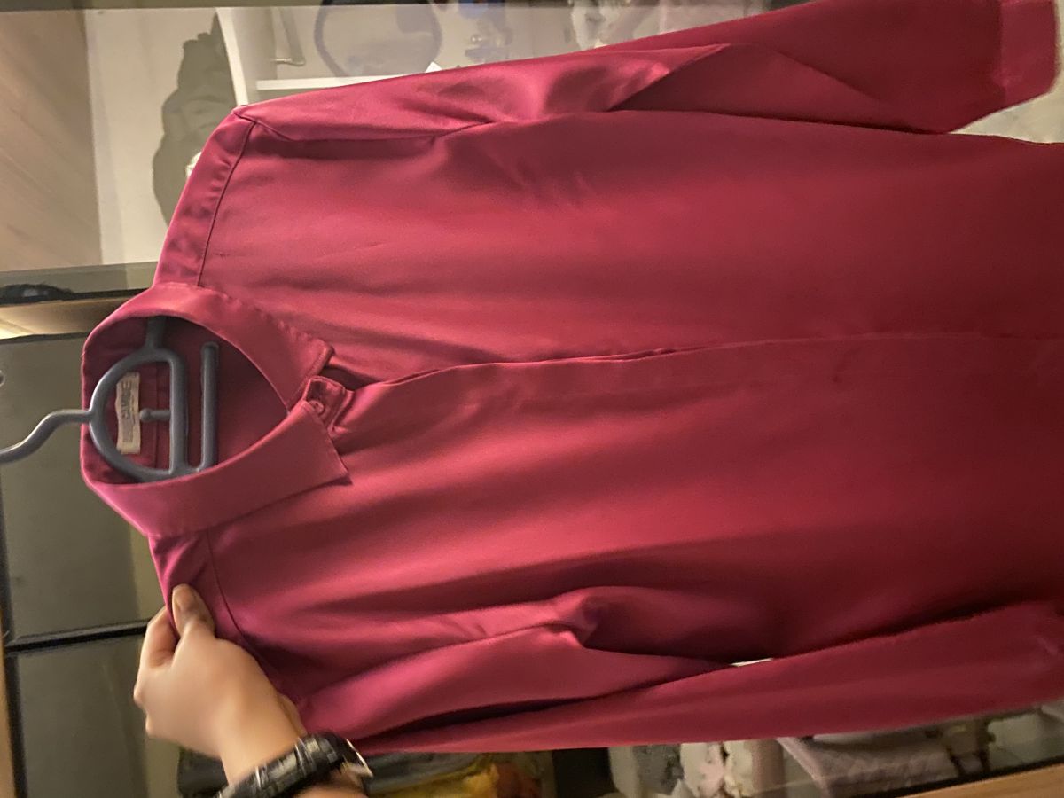Chemise en satin rose raspberry taille M