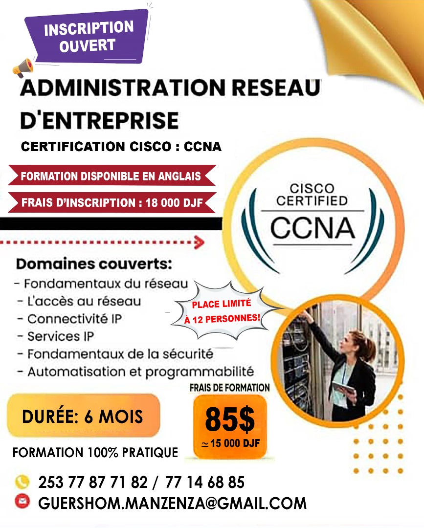 Formation en administration réseau à Oméga, places limitées