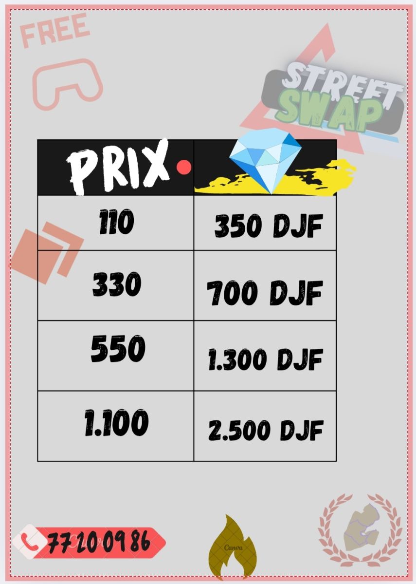 Recharges de jeux et cartes cadeaux - Free Fire