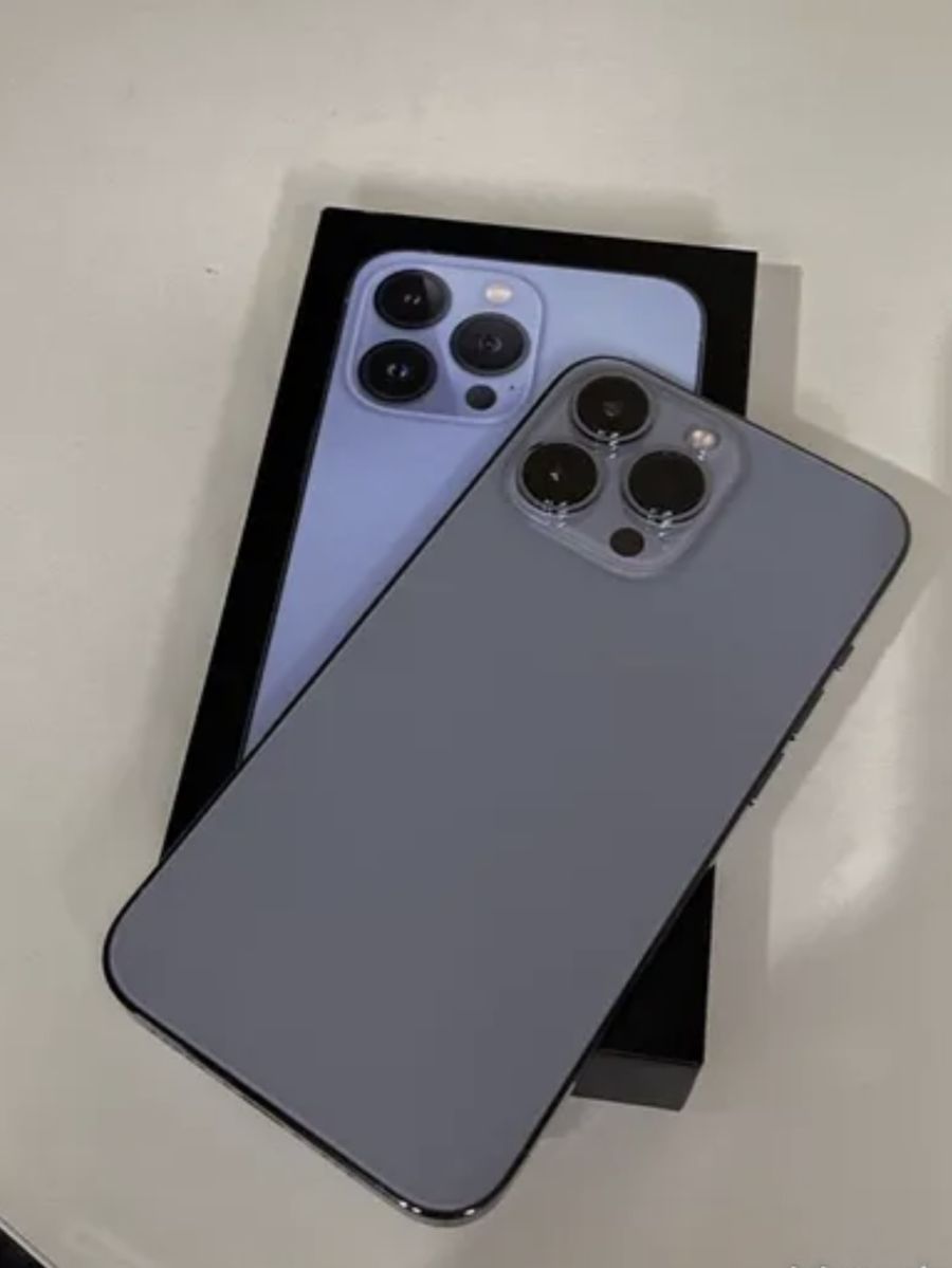 iPhone 13 Pro Max 256 Go Bleu, Batterie 100%, 2 Coques Incluses