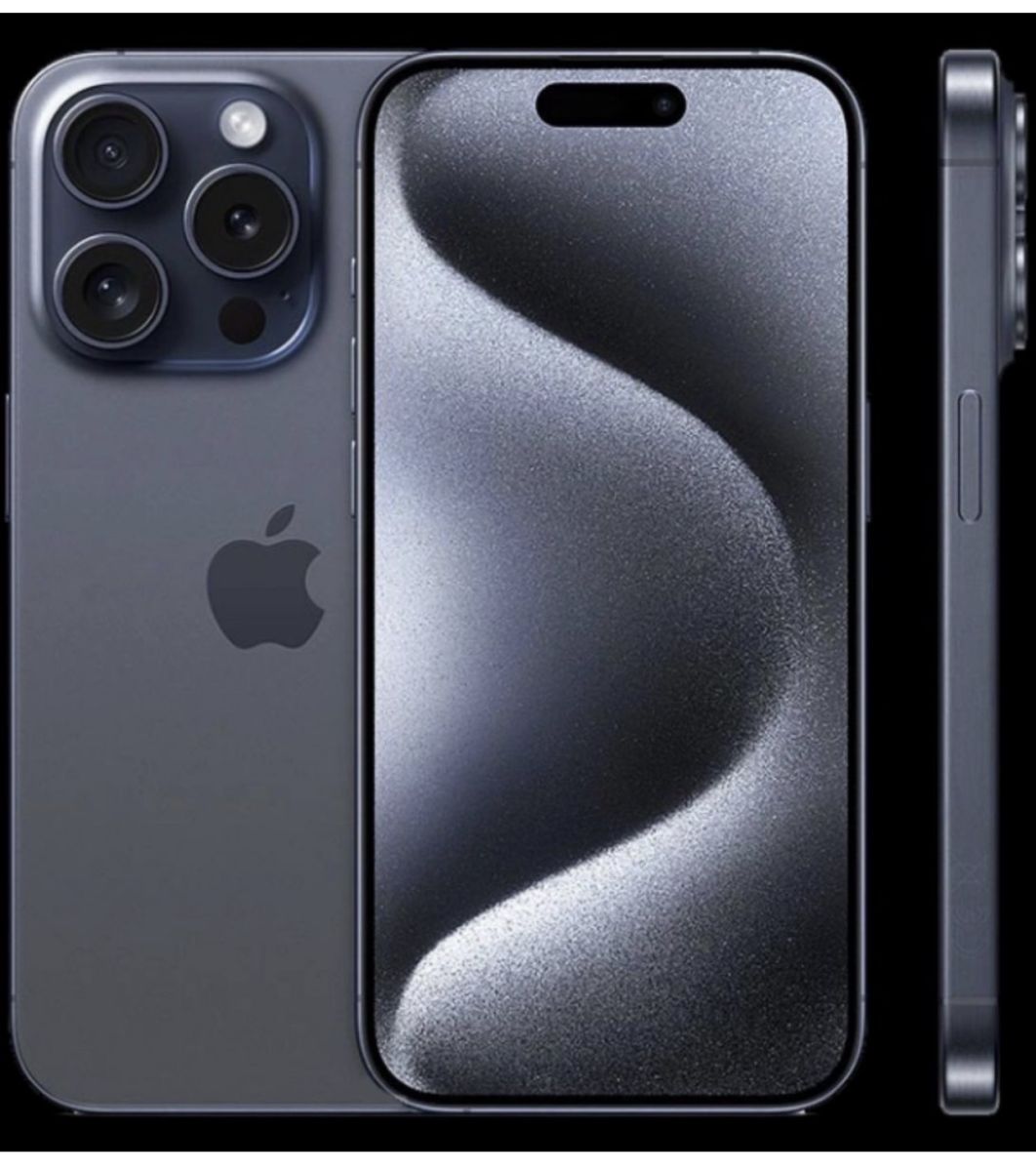 iPhone 15 pro max 256 Go, bleu foncé, avec boîte et 3 étuis de protection