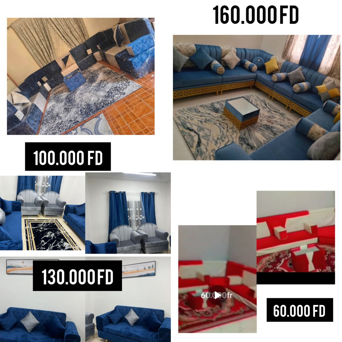 ✨️Magnifiques salons et Qaaci presque neufs✨️