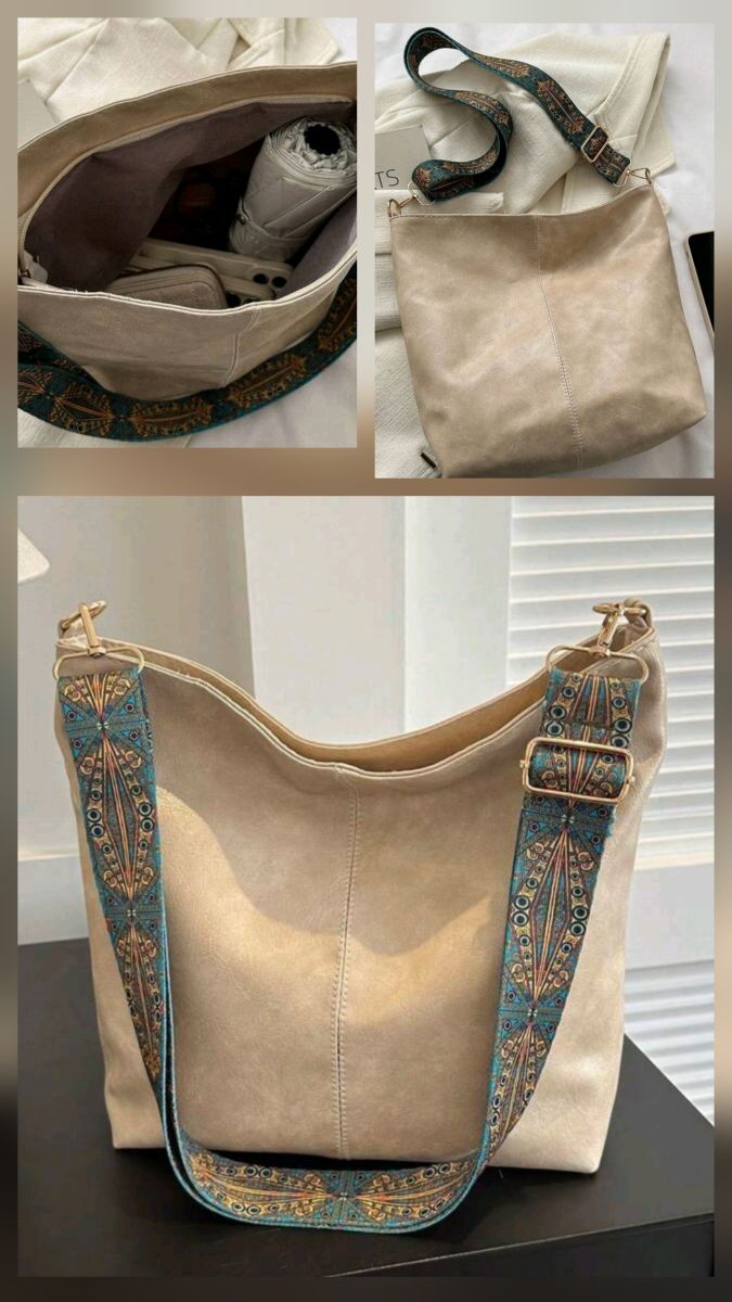 Sac à main en denim, bandoulière détachable