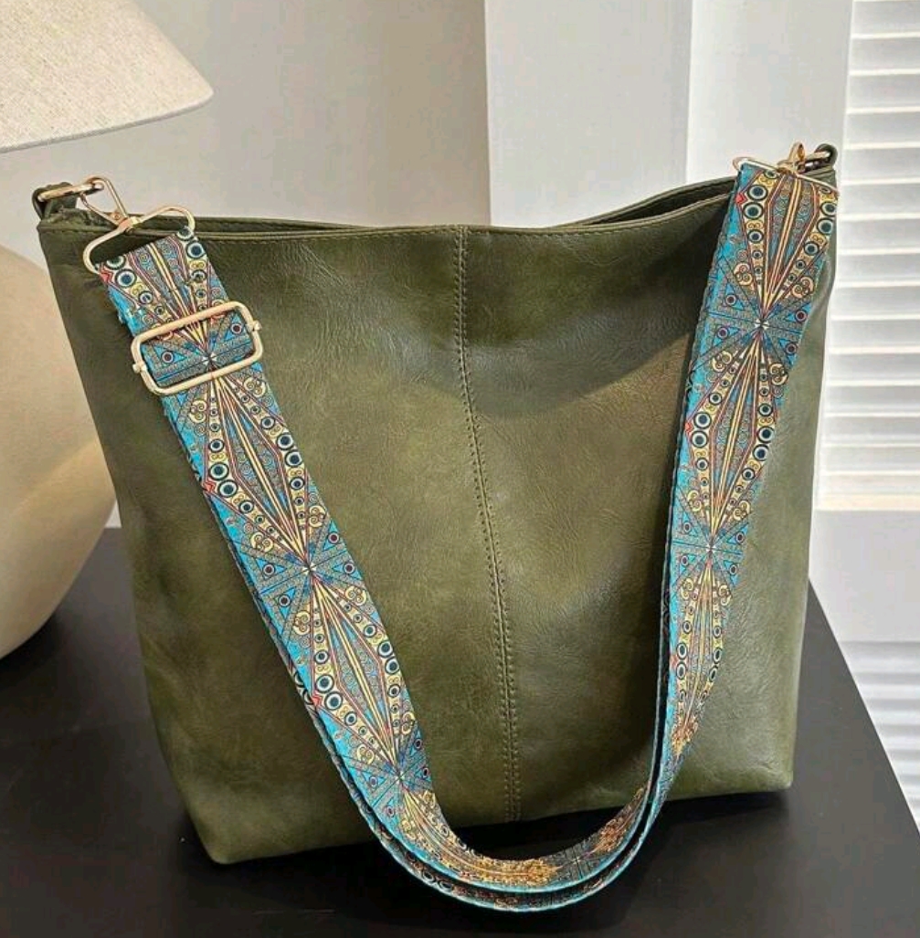 Sac à main Vert en style denim