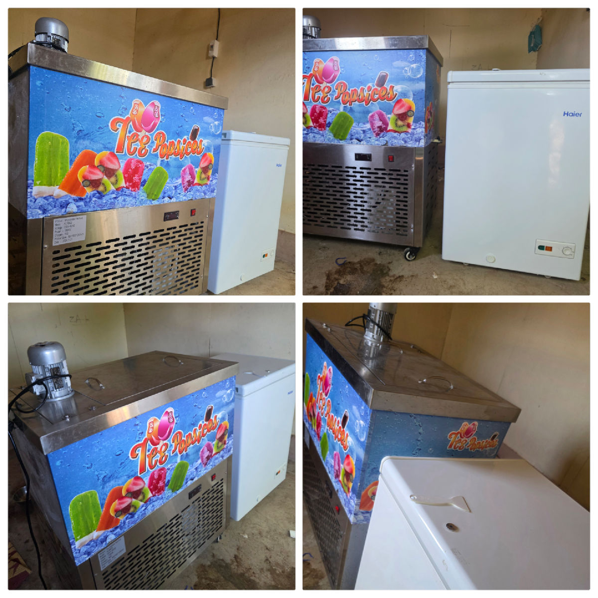 Machine à glaces bâtonnets et congélateur