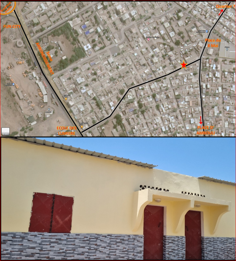 Maison F2 moderne avec terrasse et commodités à Cité-Progrès