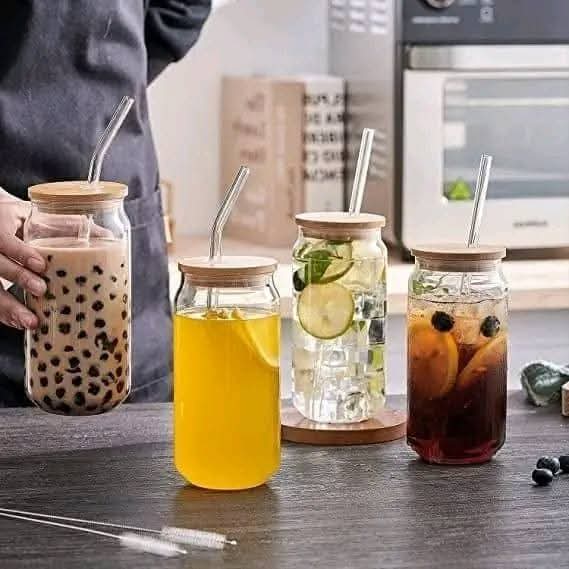 BOCAUX EN VERRE 500ml – parfaits pour ton café, jus ou smoothie !