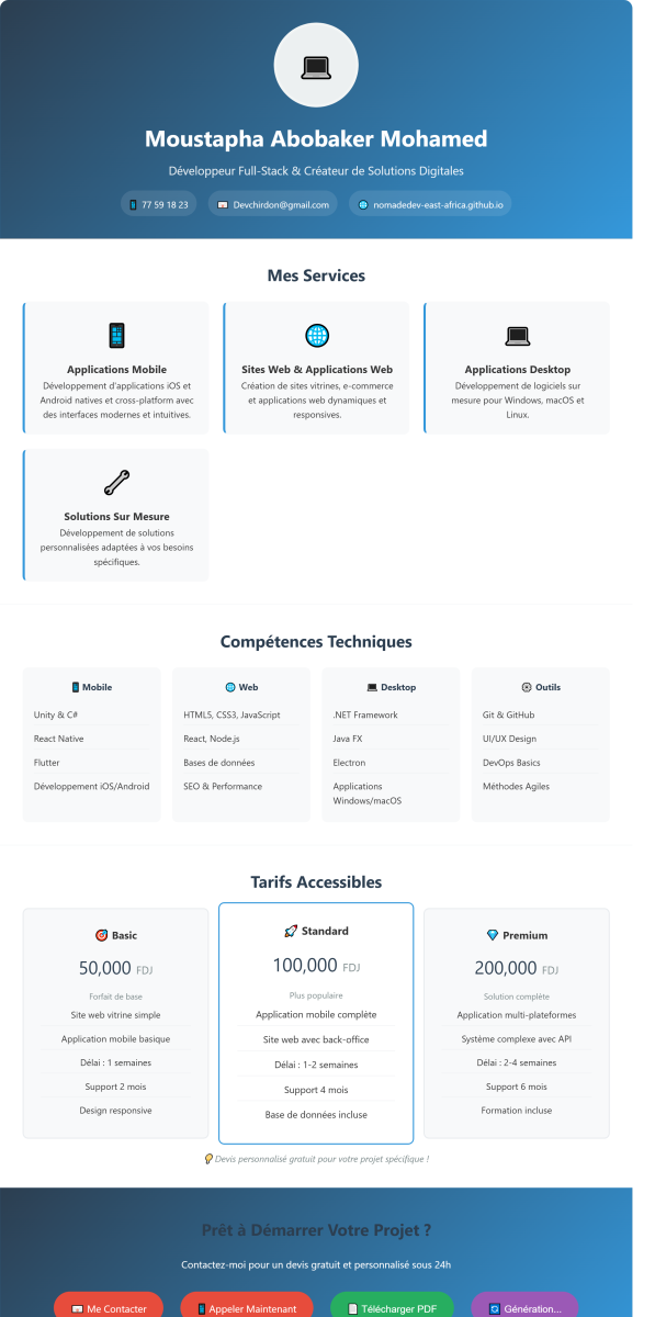 Création d\'applications avec un développeur Full-Stack expérimenté