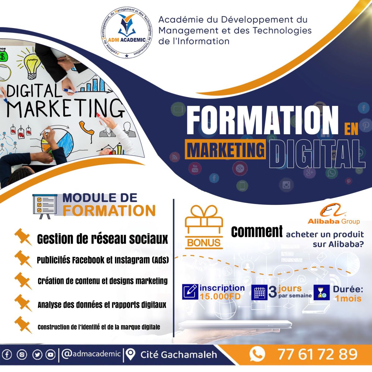 Formation marketing numérique complète chez ADM ACADEMIC