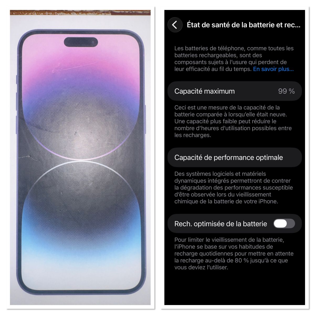 iPhone 14 Pro Max Purple Dark, 256GB, 99% Batterie, 3 Coques Offertes