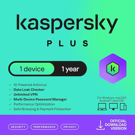 Kaspersky Plus - Antivirus et Sécurité Internet 1 an