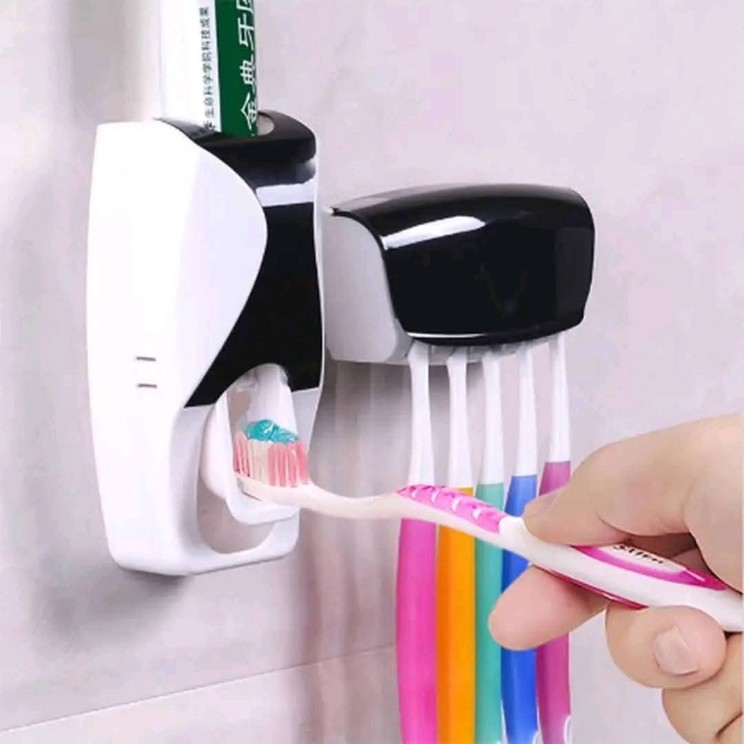 Porte-brosse à dents + Distributeur de dentifrice