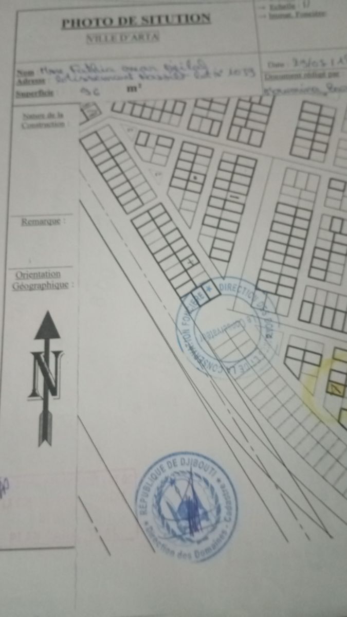 Terrain 101m² à Cité Nassib, en bordure de route