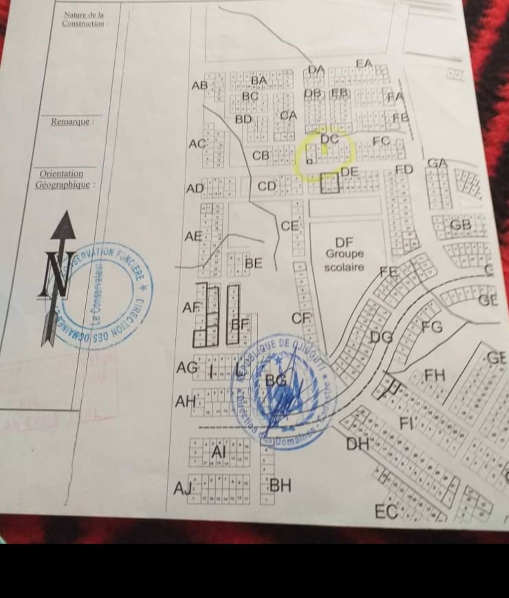 Terrain 120m² à Barwaqo 2, proche route d\'Arta - Titre foncier et plan de masse inclus