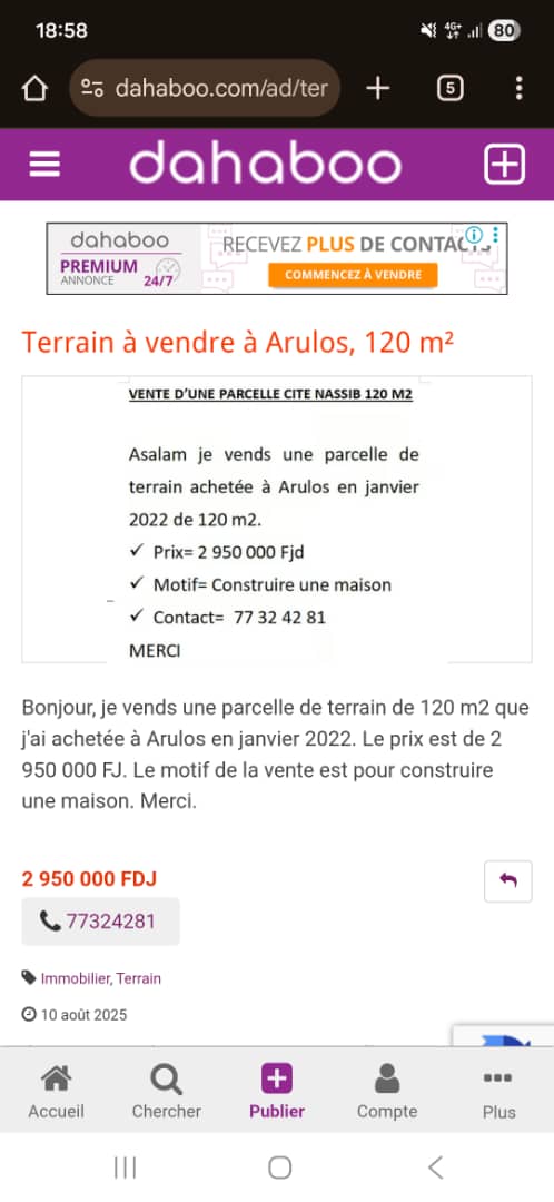 Parcelle 120m² à vendre à Arulos en 2022