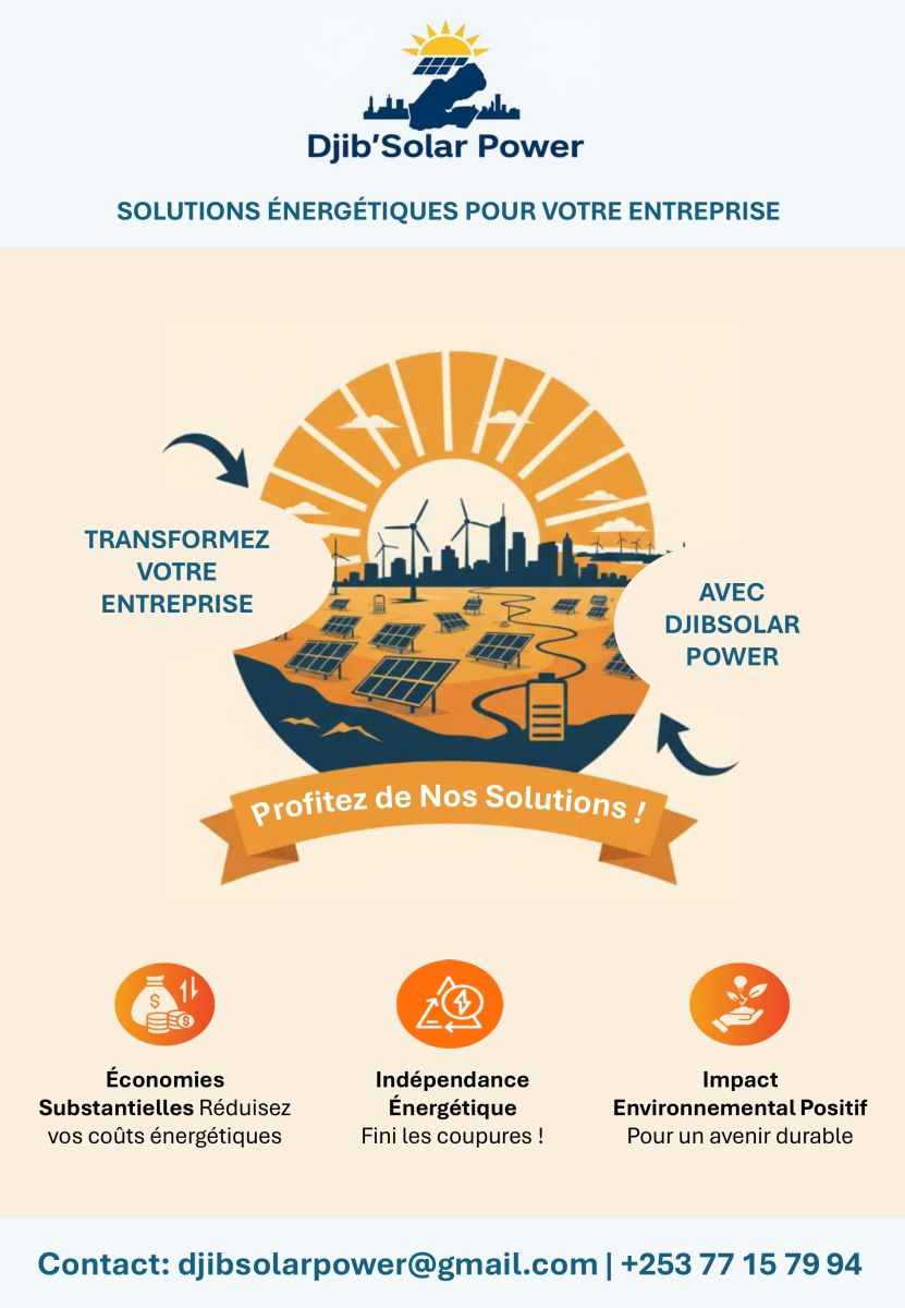 Fourniture et Installation solaire pour particuliers et entreprises - Djib\'solar Power