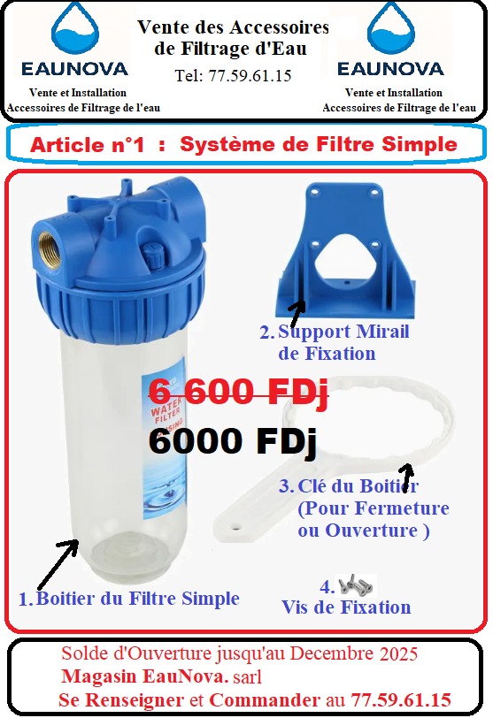 EAU NOVA – Vente et installation d’accessoires de filtrage d’eau