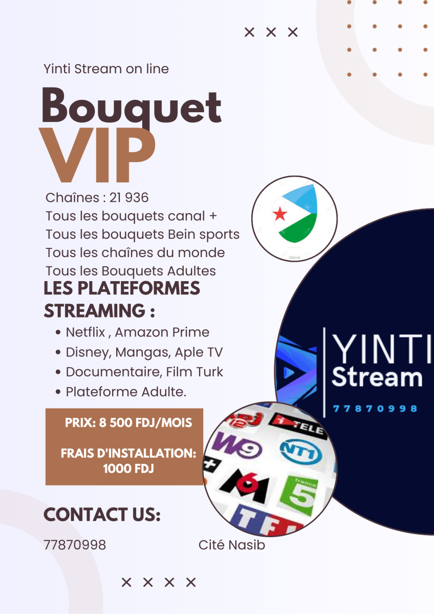 Bouquet VIP Yinti Stream - Plus de 21 900 chaînes, Sport, Cinéma et plus encore