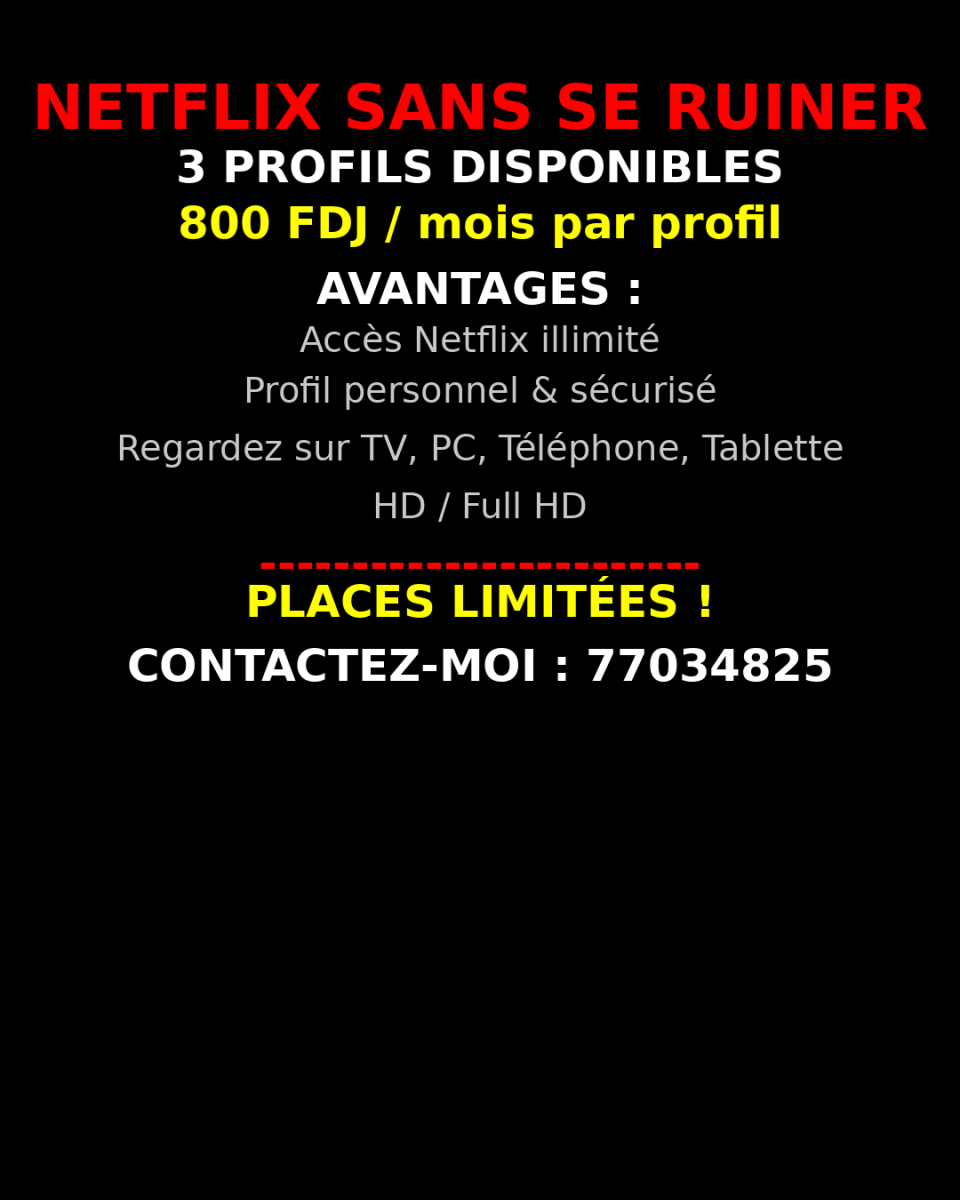 Offre Spéciale: Abonnement Netflix 3 Profils