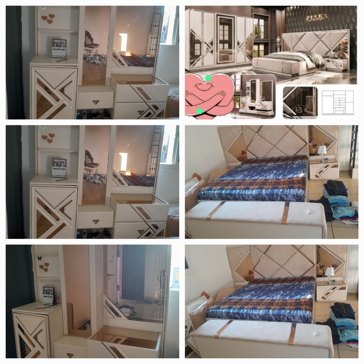 Chambre à coucher meublée en bon état à vendre