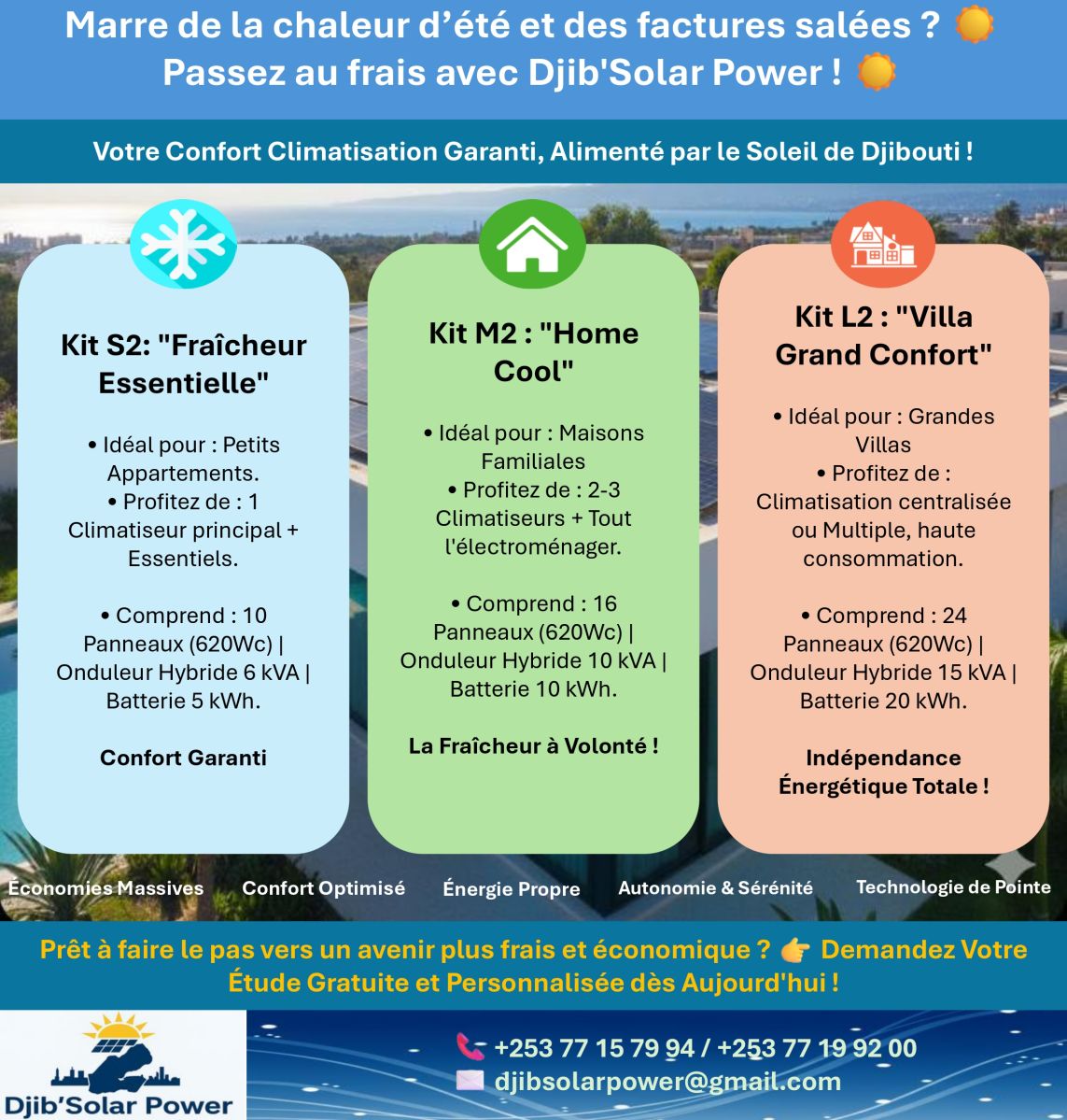 Fourniture et Installation solaire pour particuliers et entreprises - Djib\'solar Power