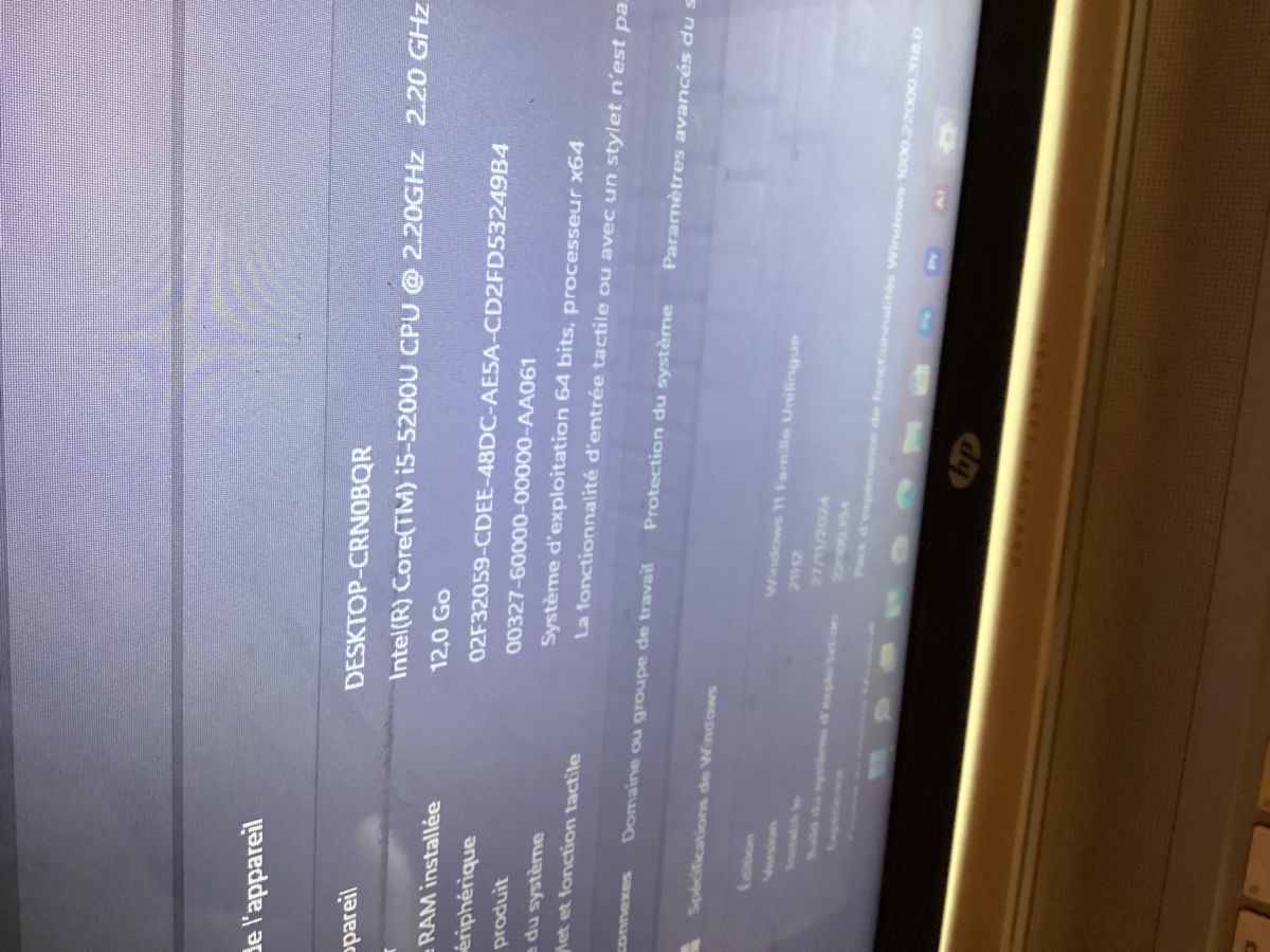 Ordinateur portable HP Core i5 en excellent état