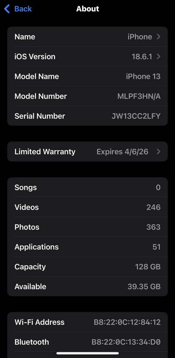 iPhone 13 Bleu 93% Batterie, Comme Neuf