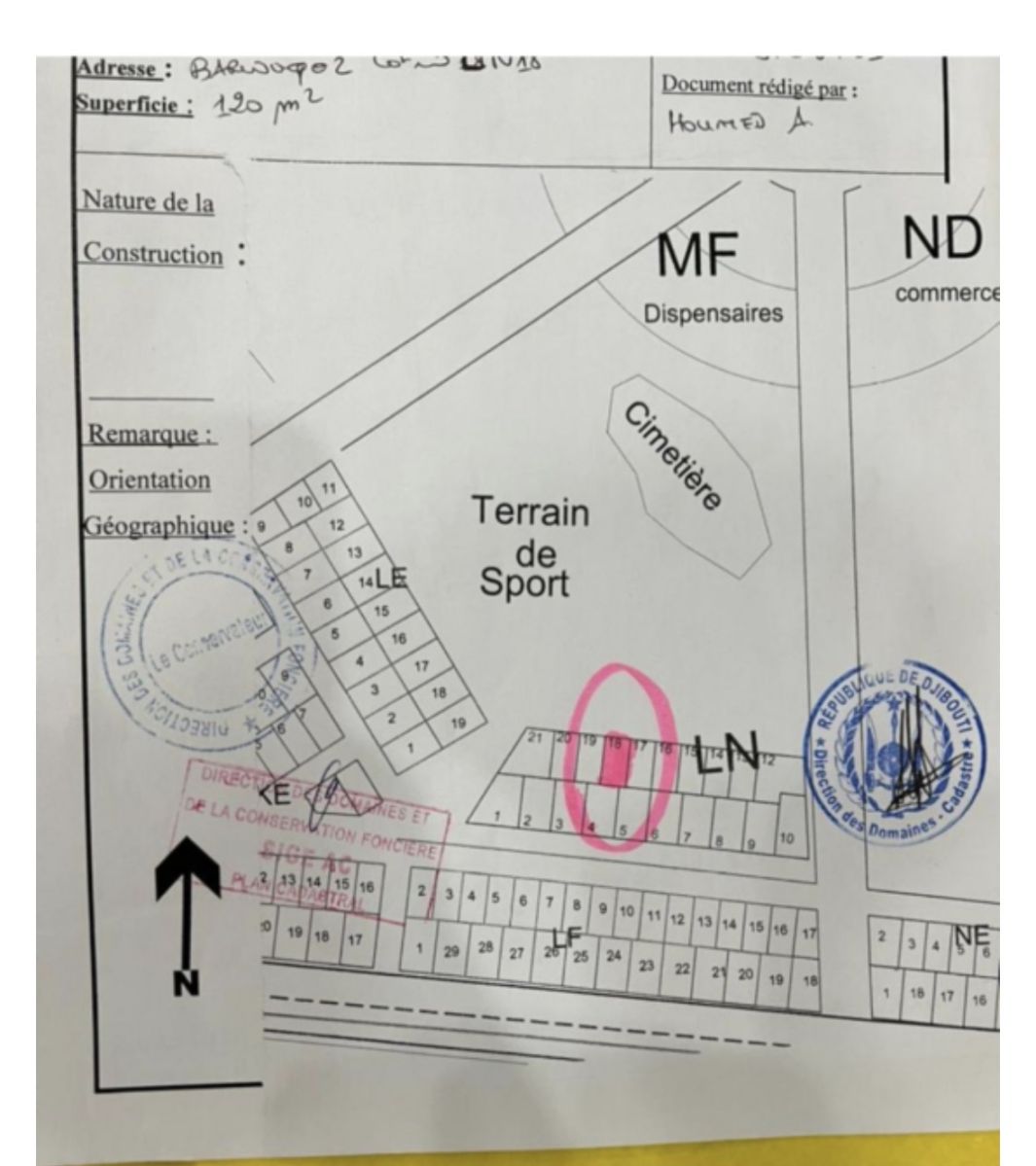 Terrain viabilisé de 120m2 à Barwaqo II phase 2, prêt à construire