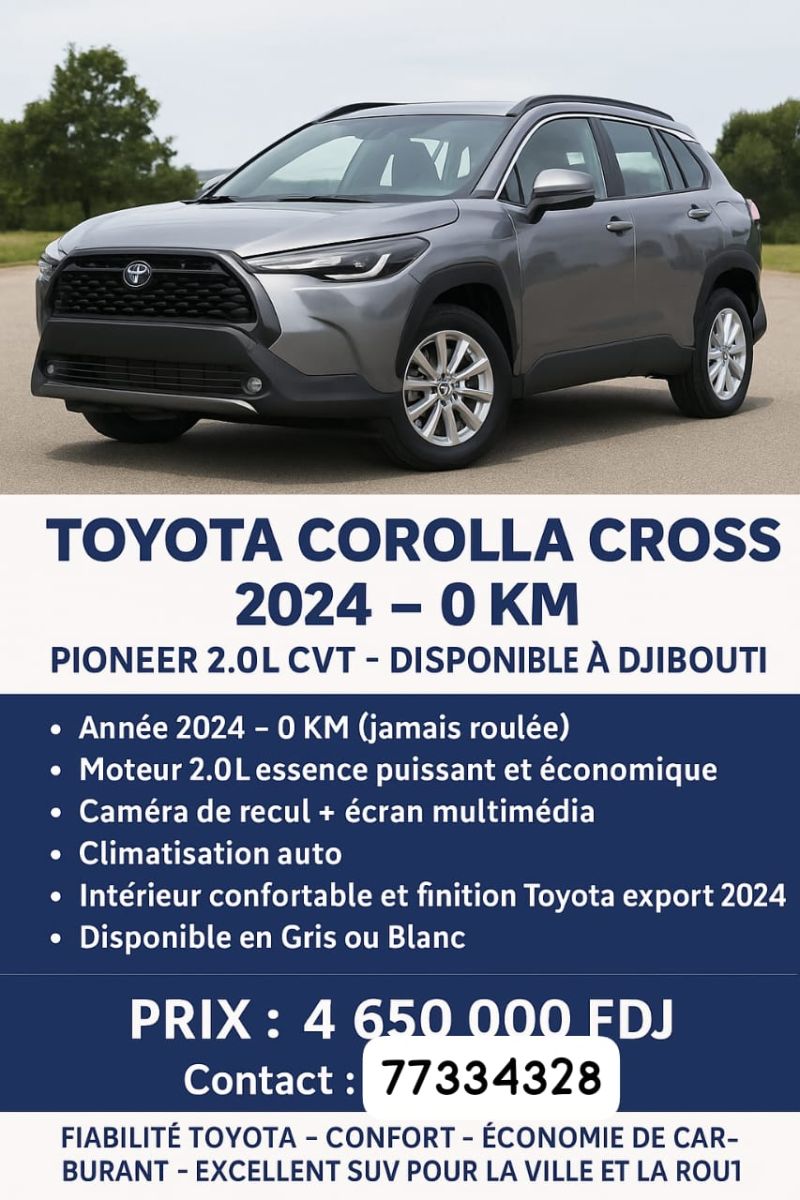 Toyota Corolla Cross 2024, neuf