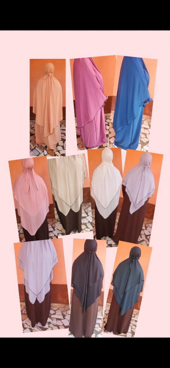 Lot de hijabes presque neufs à vendre