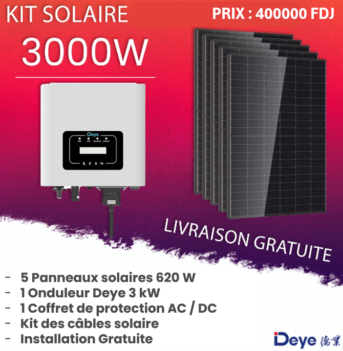 Fourniture et Installation solaire pour particuliers et entreprises - Djib\'solar Power