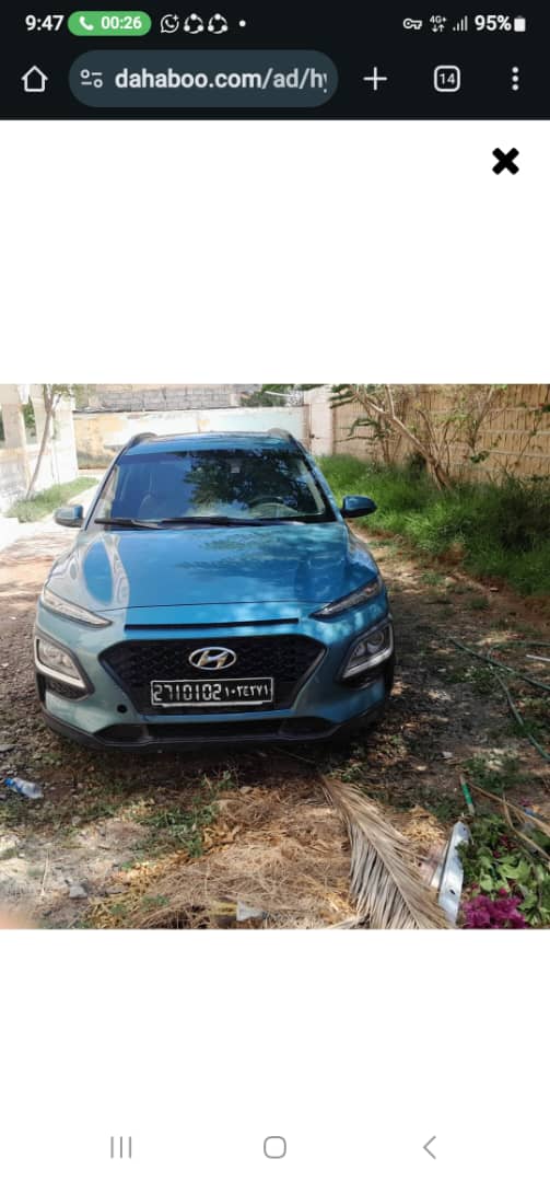 Kona en bon état, diesel, bleu turquoise