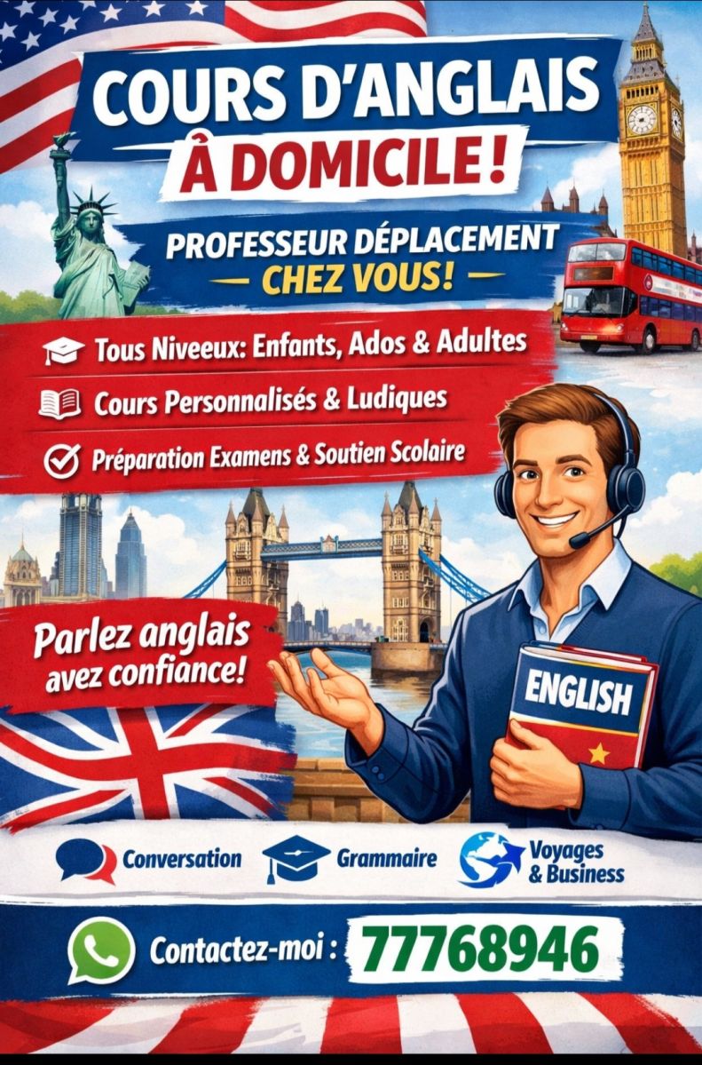 Cours d\'anglais personnalisés à domicile